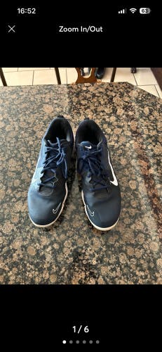 Blue Men's Size M 12.0 (W 13.0) Nike Trout Low Top Metal (Used)