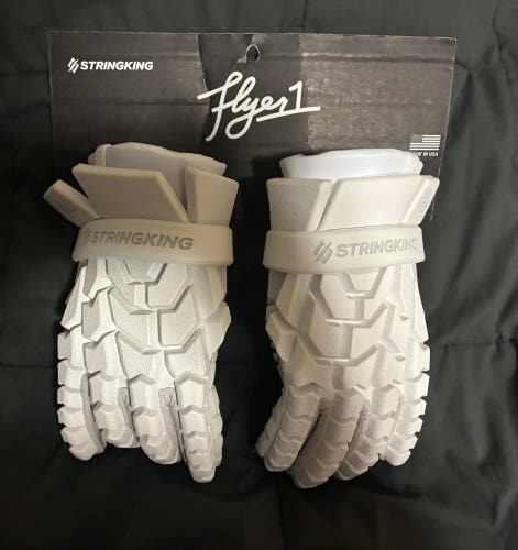 StringKing Flyer 1 Lacrosse Gloves (New) - White
