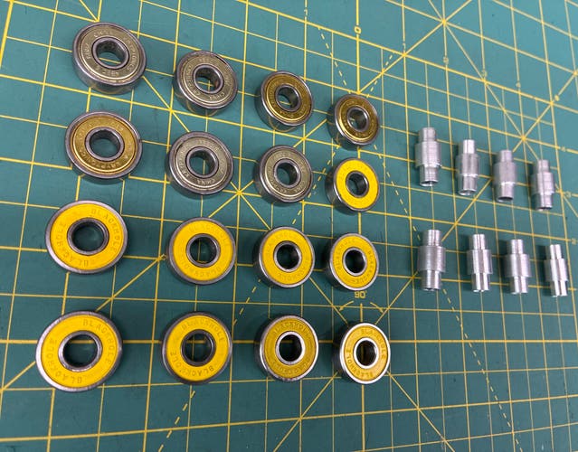 Blackhole Sport Gold (9) Kryptonics (7) ABEC 5 Roller Hockey 608Z ABEC 5 bearings 8 spacers