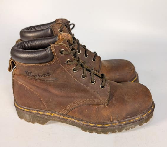 Vtg Dr. Martens 939 Ben Y2K Brown Leather Boots Women's Size UK 6 US 8 England