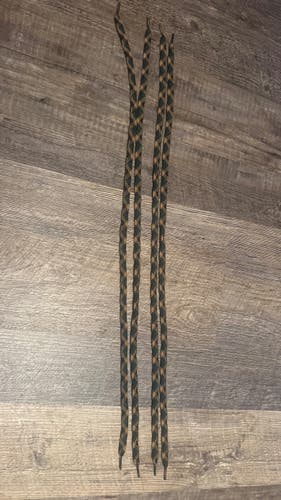 Lot of 4 Brown & Green Patterned Lacrosse Shooting Strings