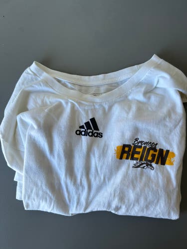 Western Michigan University Broncos Reign Rally Shirt White XL Adult Unisex Adidas Shirt (Used)