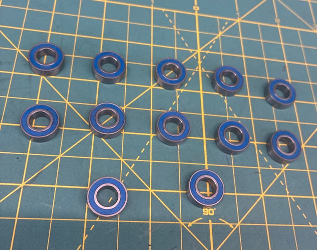 BEVO NEUTRON 7 ABEC 7 Roller Hockey Inline Skates 688 micro bearings [ 12 QTY ] blue NOS VTG