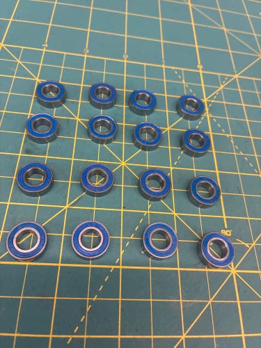 BLUE ABEC 5 Roller Hockey Inline Skates 688 micro bearings [ 16 QTY ] NOS VTG