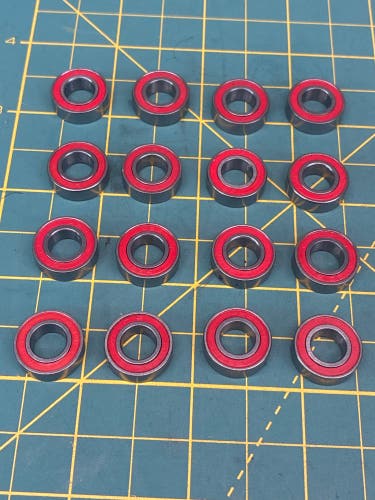 RED 688 FC ABEC 5 Roller Hockey Inline Skates micro bearings [ 16 QTY ] NOS VTG