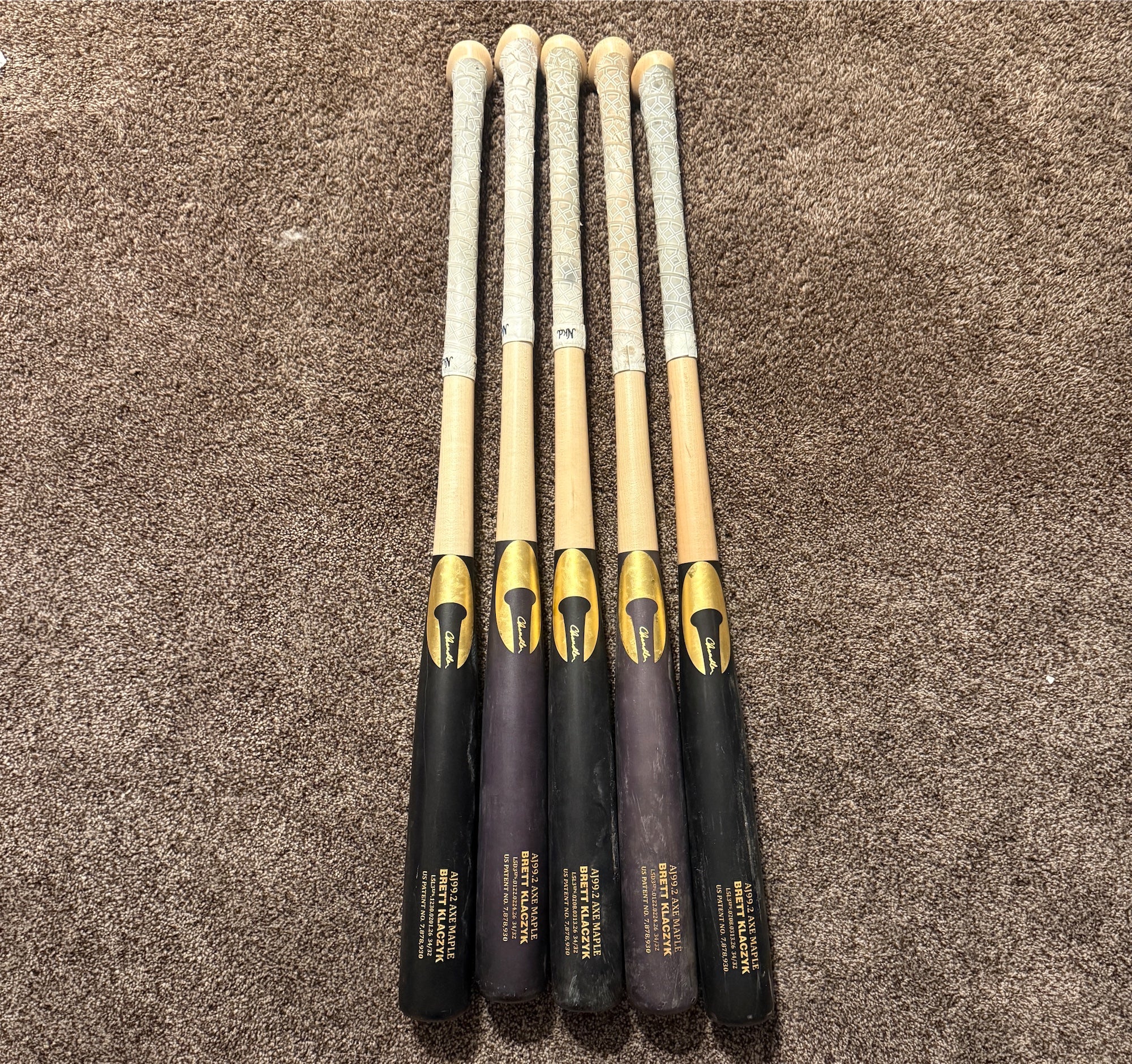 5 Pack 2026 Chandler AJ99.2 Maple Bats 34” 32 Oz XP Axe Knob (Used