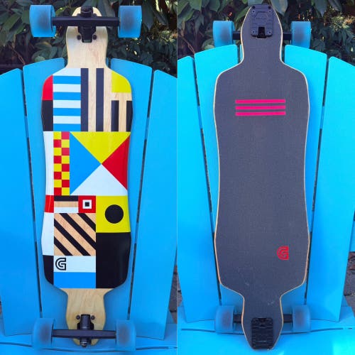 GoldCoast Classic Field complete Drop Through Longboard Skateboard 9.875” x 36”