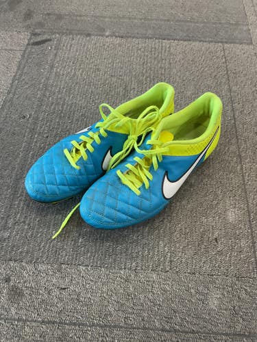 Used Nike TIEMPO CLEATS Soccer Cleats Turquoise Senior 9 11614-S000239719