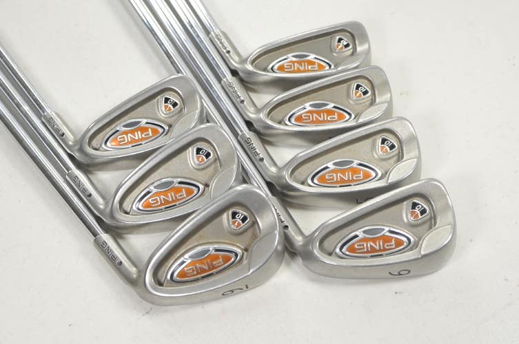 Ping i10 3-9 Iron Set Stiff Flex Black Dot Right AWT Steel  # 221810