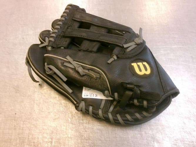 Used Wilson SOFTBALL BB/SB Glove LH Throw Black 12 1/2" 11339-S000204051