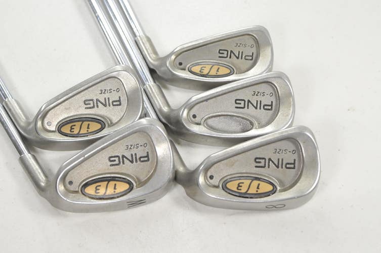Ping i3 O-Size 6-W Iron Set Stiff Flex Black Dot Right Cushin JZ Steel # 221752