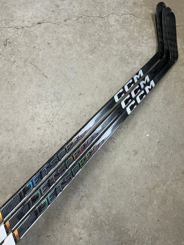3 PACK 80 Flex Custom P90TM Senior CCM JetSpeed FT6 Pro Left Hand Hockey Stick Pro Stock (New)