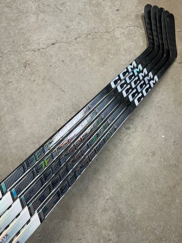 5 PACK 80 Flex Custom P90TM Senior CCM JetSpeed FT6 Pro Left Hand Hockey Stick Pro Stock (New)