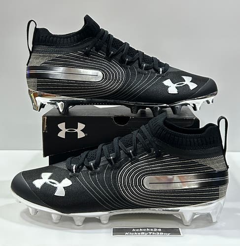 Size 11 Under Armour Spotlight MC Football Cleats Black 3020675-001