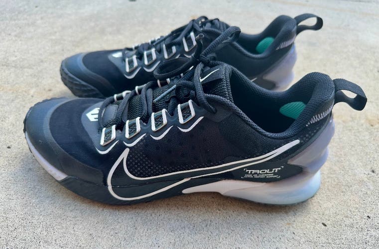 Black Men's Size 10.5 Adult Nike Trout Low Top Turfs (New)