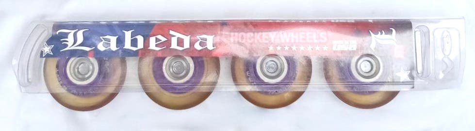 NOS (4) pack + (3) pack Labeda Millenium Gripper Purple Roller Hockey Inline Wheels 72mm X-soft