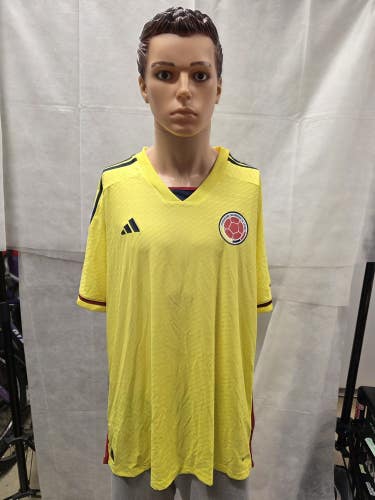 NWT Colombia 2022 World Cup Authentic Jersey Adidas XXL 2XL Yellow