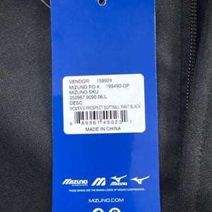 Black Women's Large Adult Mizuno Game Pants (New)