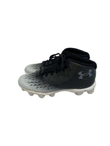 Used Under Armour SPOTLIGHT FRANCHISE Adult FB Cleats Black And White Senior 8.5 11692-S000153756