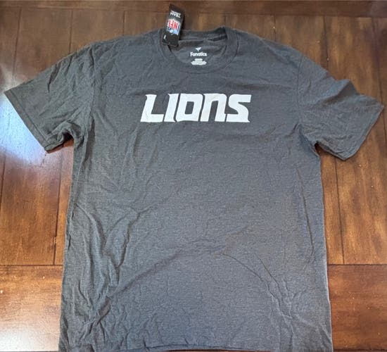 Detroit Lions Dark Gray Men's XL T-Shirt Size XL NWT