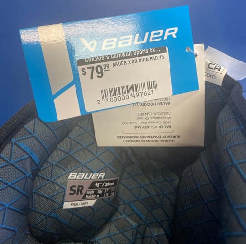 NEW! Bauer X Hockey Shin Guard - Senior 15"