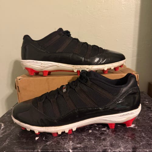 Men's Size M 12 Air Jordan 11 Bred Lunarlon Cleats (Used)