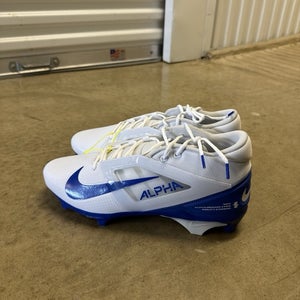 Nike Alpha Menace 4 Pro White Royal Blue Football Cleats FD7037-103 New Men's 14