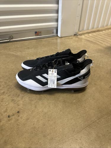 Adidas Icon 7 Boost 'Black White' Metal Baseball Cleats Men's Size 17