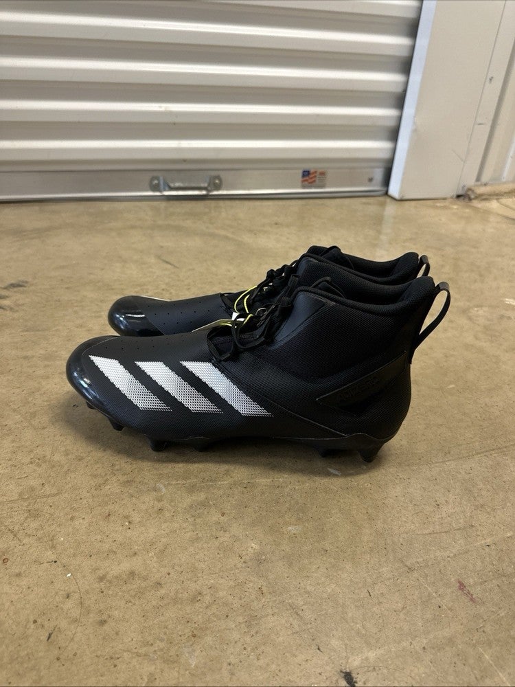Adidas Adizero Chaos High Lineman Black Football Cleats Men's Size Adidas Adizero Chaos High Lineman Black Football Cleats Men's Size