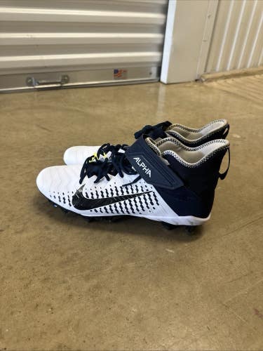 Nike Alpha Menace Pro 2 Mid Mens Size 15 Football Cleats Navy White NEW