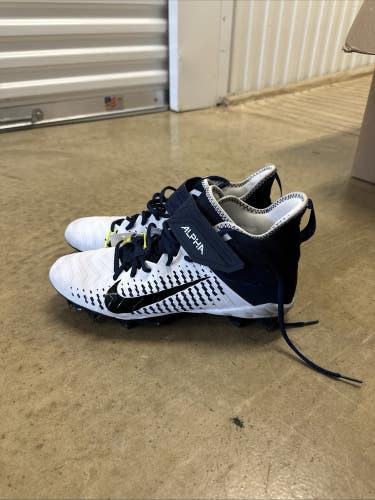 Nike Alpha Menace Pro 2 Mid Mens Size 11 Football Cleats Navy White
