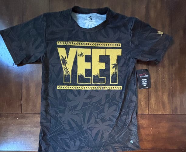 Jey Uso Main Event YEET Gold Logo Adult Medium Black T-shirt NWT
