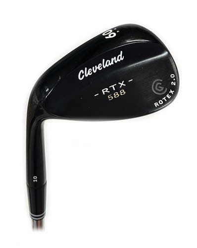 LH Cleveland RTX 588 Rotex 2.0 Black Satin 60*/10* Lob Wedge Steel True Temper