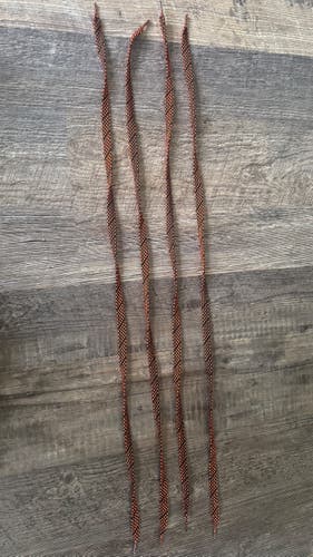 Lot of 4 Black & Neon Orange Patterned Lacrosse Shooting Strings – New