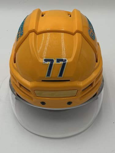 Used Small Toledo Walleye CCM Tacks 910 Helmet Pro Stock