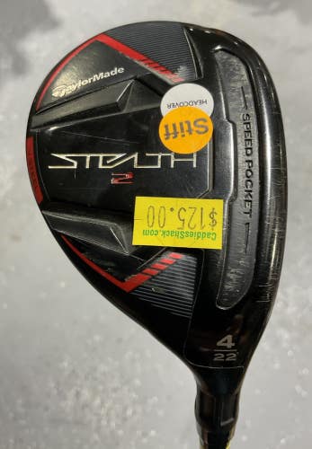 TaylorMade RESCUE STEALTH 2 22 #4 Hybrid 40" HZRDUS RDX SMOKE Stiff Flex USED