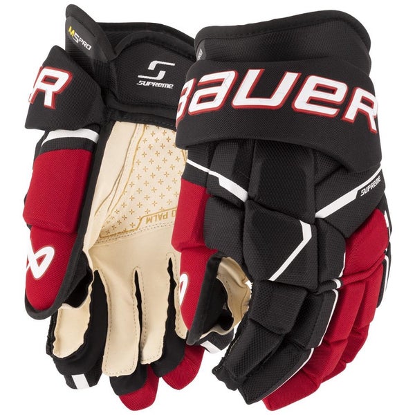 Bauer Supreme M5 Pro Gloves 14" (New)- Black And Red