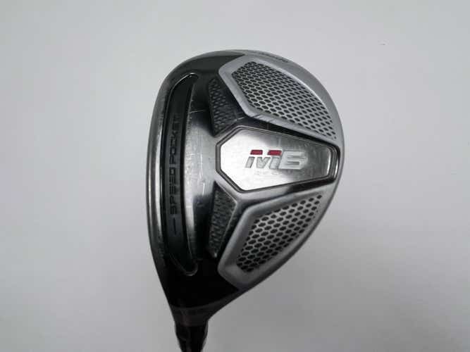 LEFTY TaylorMade M6 4 Hybrid 22* Fujikura Atmos Red 7S Stiff LH Midsize Grip