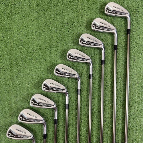 Tour Edge Exotics CB Pro Tungsten Iron Set 3-PW AW Recoil F4 Stiff Flex