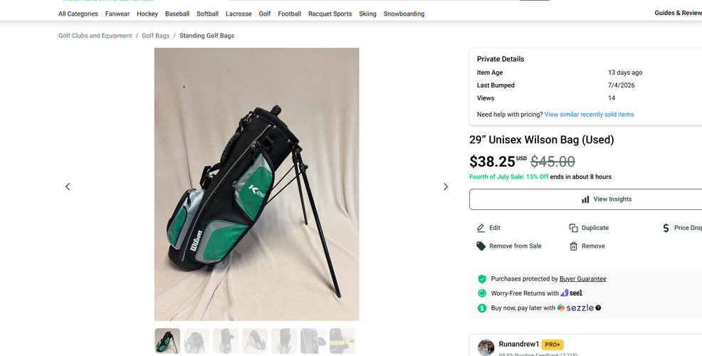 Bundle Wilson bag & Men's Mizuno JPX 825 Right Handed Iron Set Regular Flex Graphite Shaft (Used)