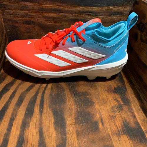 Adidas Adizero Impact TPU Candy Red/Blue Baseball Cleats Size Men's 13.5 JR7826