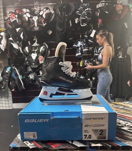 2024 Bauer Supreme Shadow Hockey Skates Fit 2 Size 7 (New)