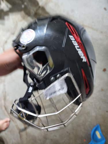 New XS Bauer IMS 11.0 Helmet Black With Red Inserts