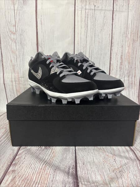 Jordan Stadium 90 Low TD Black Cement Football Cleats HQ0210  display picture 1