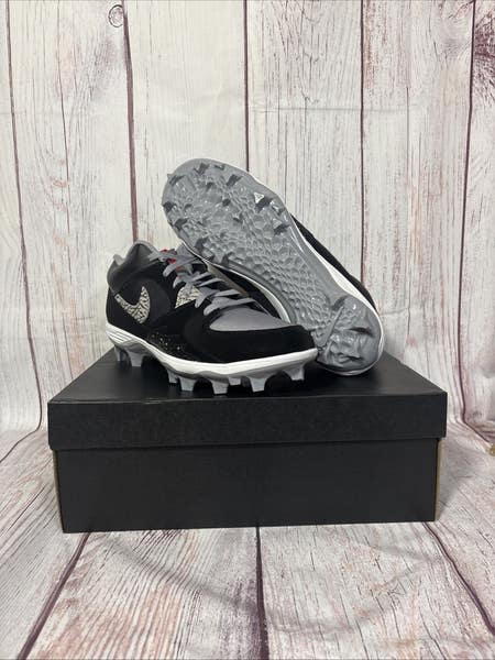 Nike Air Jordan Stadium 90 Low TD Football Cleats \'Black Cement\' size 11 Size 11 - Jordan Stadium 90 Cleat Black Cement for sale  main image 2
