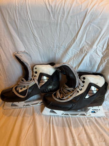 True 2 Piece Hockey Goalie Skates 10.5 (Used)