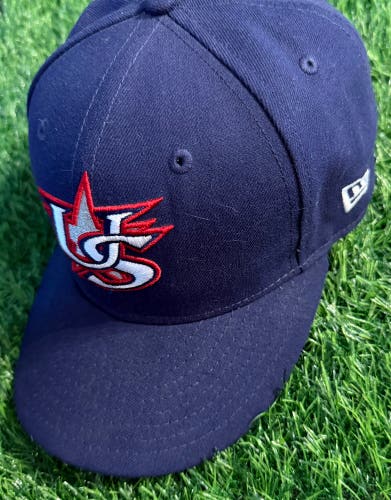 Blue Adult Unisex 7 1/4 New Era Hat (Used)