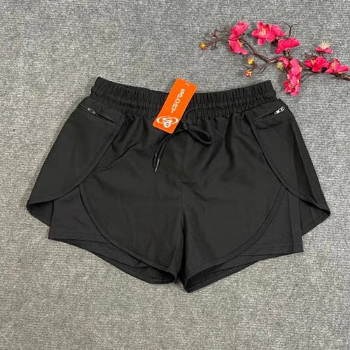 Women’s 2-in-1 Athletic Shorts with Zipper Pockets – Training, Gym & Yoga Activewear