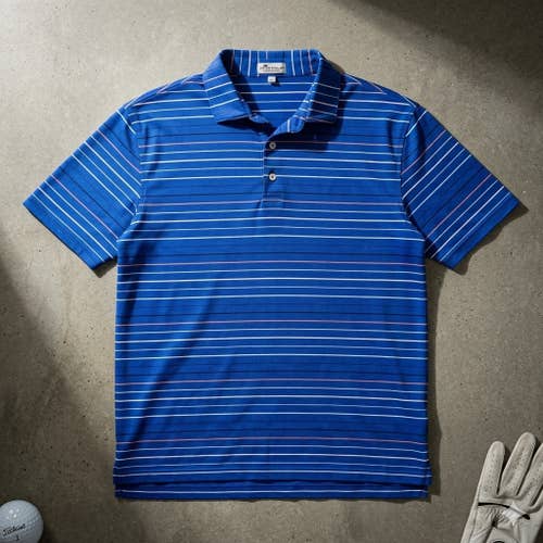 Peter Millar Summer Comfort Golf Polo Shirt Men XL Performance Moisture Wicking