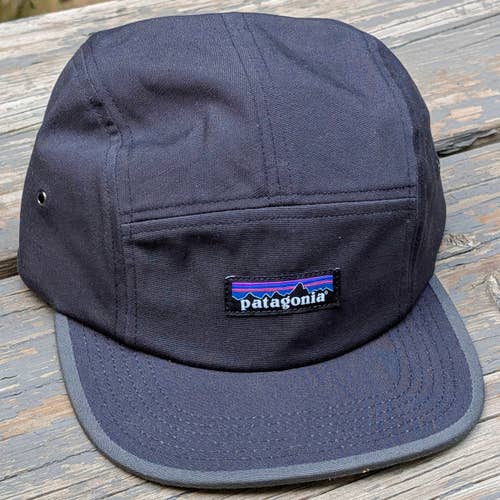 Patagonia Maclure Hat Black 5-Panel Organic Cotton Canvas Camper Cap Gorpcore